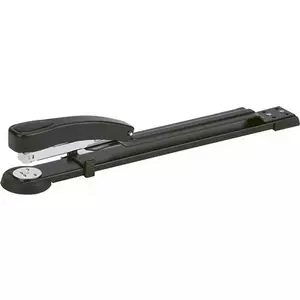 Long-arm stapler office products — staples up to 50 sheets, metal construction, black