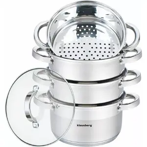 Steamer Klausberg KB-7137, 18 cm stainless steel vegetable and food steamer insert