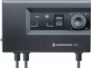 Pump controller Euroster E11C — Euroster E11C, black, compact electronic relay controller for circulation pumps