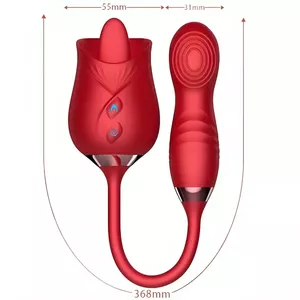 Вибратор для пар ARMONY FOR COUPLES D-238211 с красным язычком и компактным дизайном для совместной интимной стимуляции