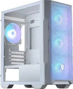 PC Case MSI MAG FORGE M100R Midi Tower Transparent, White