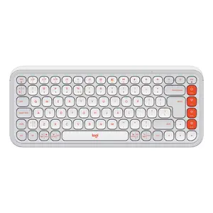 Клавиатура Logitech POP Icon Keys Universal Bluetooth QWERTY US International Оранжевая Белая