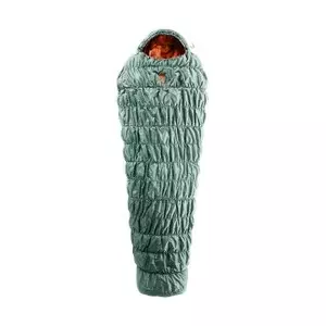 Sleeping bag DEUTER Exosphere +4° EL sage-paprika, lightweight compact, left-zip, women’s fit