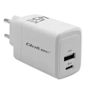 GaN Charger QOLTEC 51825 45W USB-C PD 5V–20V