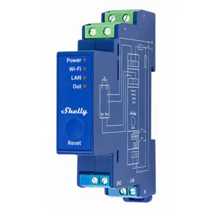 Встраиваемый диммер Shelly Pro Dimmer 0/1-10V PM — беспроводной, 110–240В, 3 Вт в режиме ожидания, синий, 19×69×94 мм