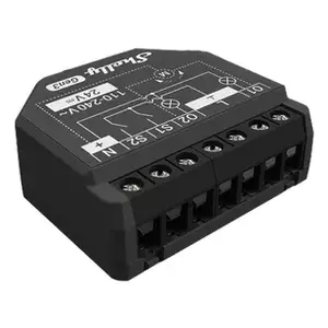 Smart switch Shelly 2PM Gen3 Black 2P Wireless 110-240V