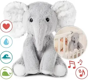 Мягкая музыкальная игрушка cloud b Elliot Elephant — «Слон» с функцией звуковой машины для сна, плюшевый