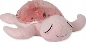 Night Light Plush Toy Cloud b Tranquil Turtle CLTT-9001-PK — pink nightlight for children, soothing projector, sound option