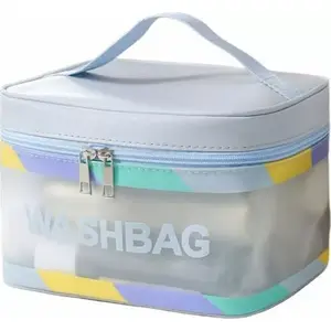 Washbag eCarla Ecarla Washbag case Blue - travel toiletry bag, compact organizer
