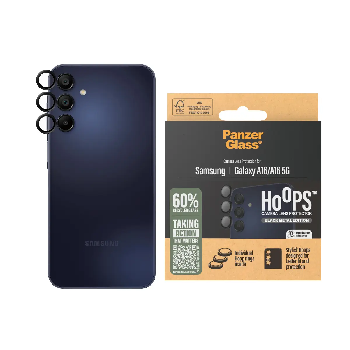 Защита камеры PanzerGlass Hoops для Samsung Galaxy A16 Photo 3
