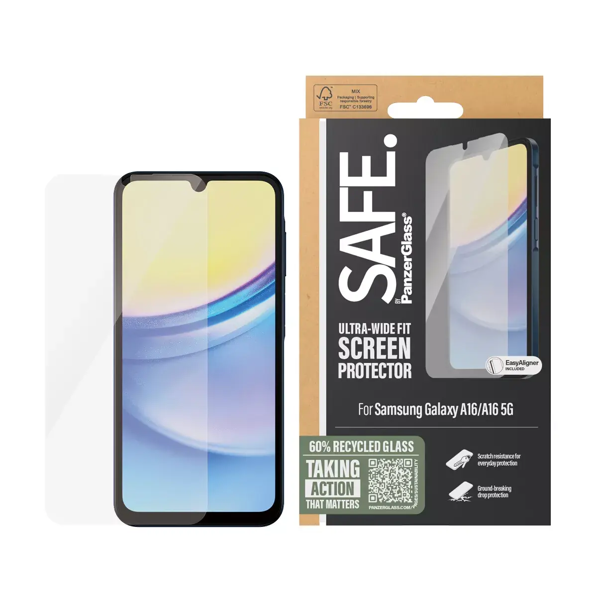 Ekrāna aizsargs PanzerGlass SAFE. by ® Samsung Galaxy A16 A16 5G Photo 2
