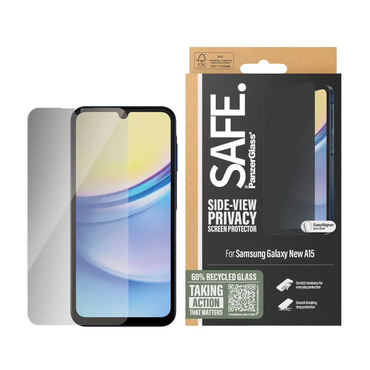 Privātuma ekrāna aizsargstikls PanzerGlass Samsung A15 A15 5G Photo 2