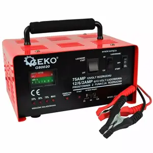Зарядное устройство аккумулятора GEKO 7112980 — 6/12V, ток заряда 2–6–12A, буст 75A