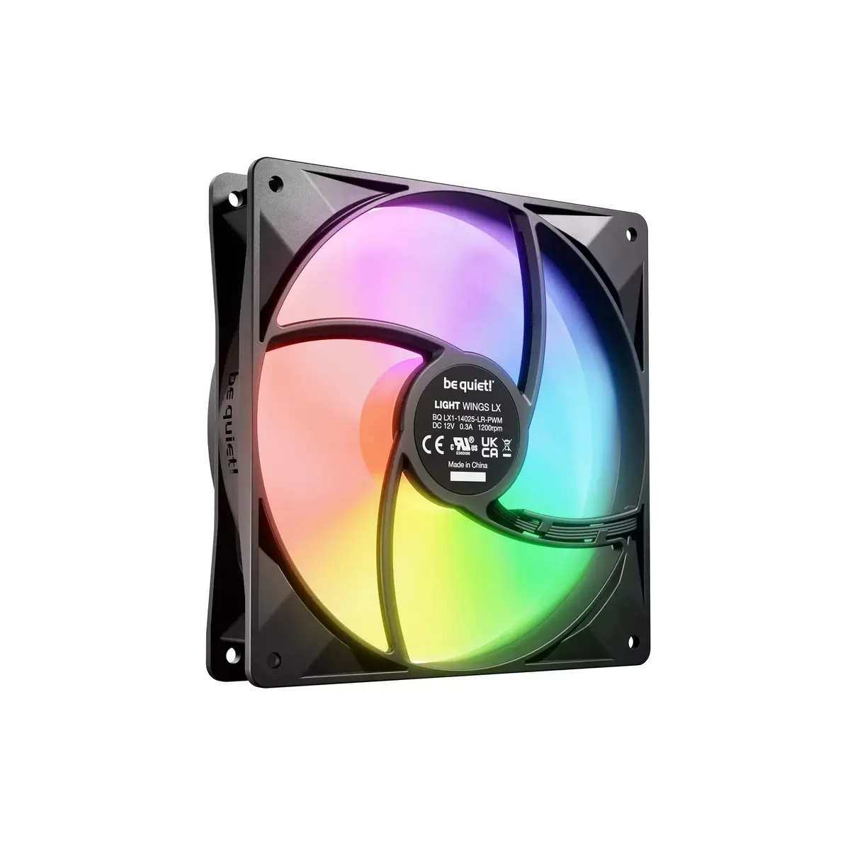 Ventilators be quiet! LIGHT WINGS LX 140mm PWM 3-Pack Black Photo 2
