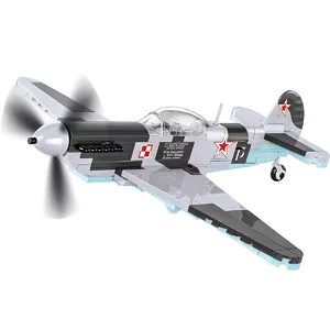 Building blocks Cobi Yakovlev Yak-1b model, 142 pieces, ages 7+, red/light & dark grey