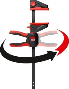 Clamp Bessey EZ360-45 one-hand rotating-handle 450 mm reach 80 mm throat