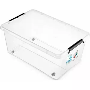 Storage Container with Wheels and Lid ORPLAST SimpleStore 40 L, universal organizer
