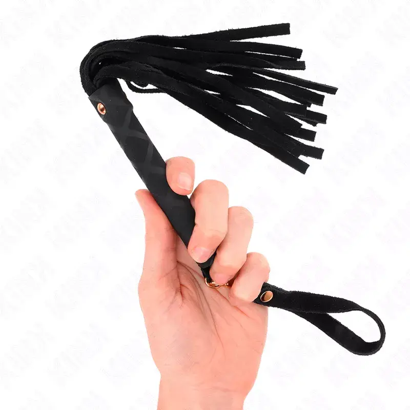 KINK IMPACT & TOUCH Black Suede Mini Whip 30 cm Photo 2