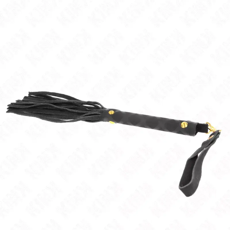 KINK IMPACT & TOUCH Black Suede Mini Whip 30 cm Photo 5