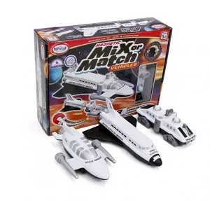 Набор транспортных средств MalBlo Mix or Match Vehicles Space — чёрно‑белый, 3+ лет