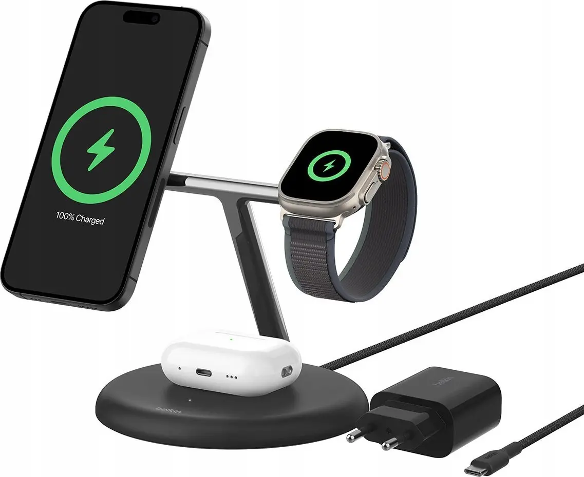 Lādētājs Belkin WIZ023VFBK Iekštelpu USB Bezvadu
