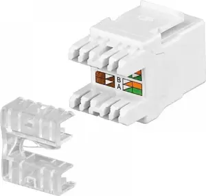 Модуль Keystone RJ45 UTP Cat5e INTELLINET 771283 для подключ. punch-down, белый