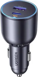 Автомобильное зарядное устройство UGREEN EC701 USB + USB-C 63W (черное)