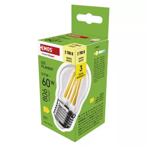LED spuldze EMOS FLM MINI GL 5.9W 806 lm E27 Silti balta