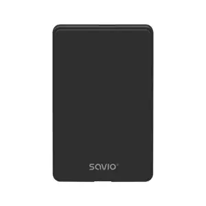 Savio SAVAK-73 Dual Bay 2.5-inch HDD/SSD Enclosure, USB 2.0, Black