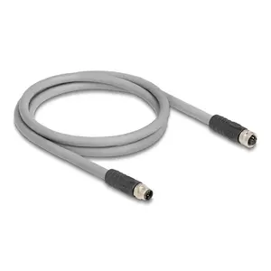 Кабель сенсора/актуатора DeLOCK 1 м RST M12 Серый 80537