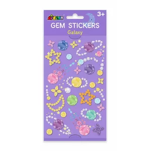 Sticker sheet AVENIR Gem Stickers Galaxy — decorative gem stickers for crafts and nail art, assorted shapes and colors