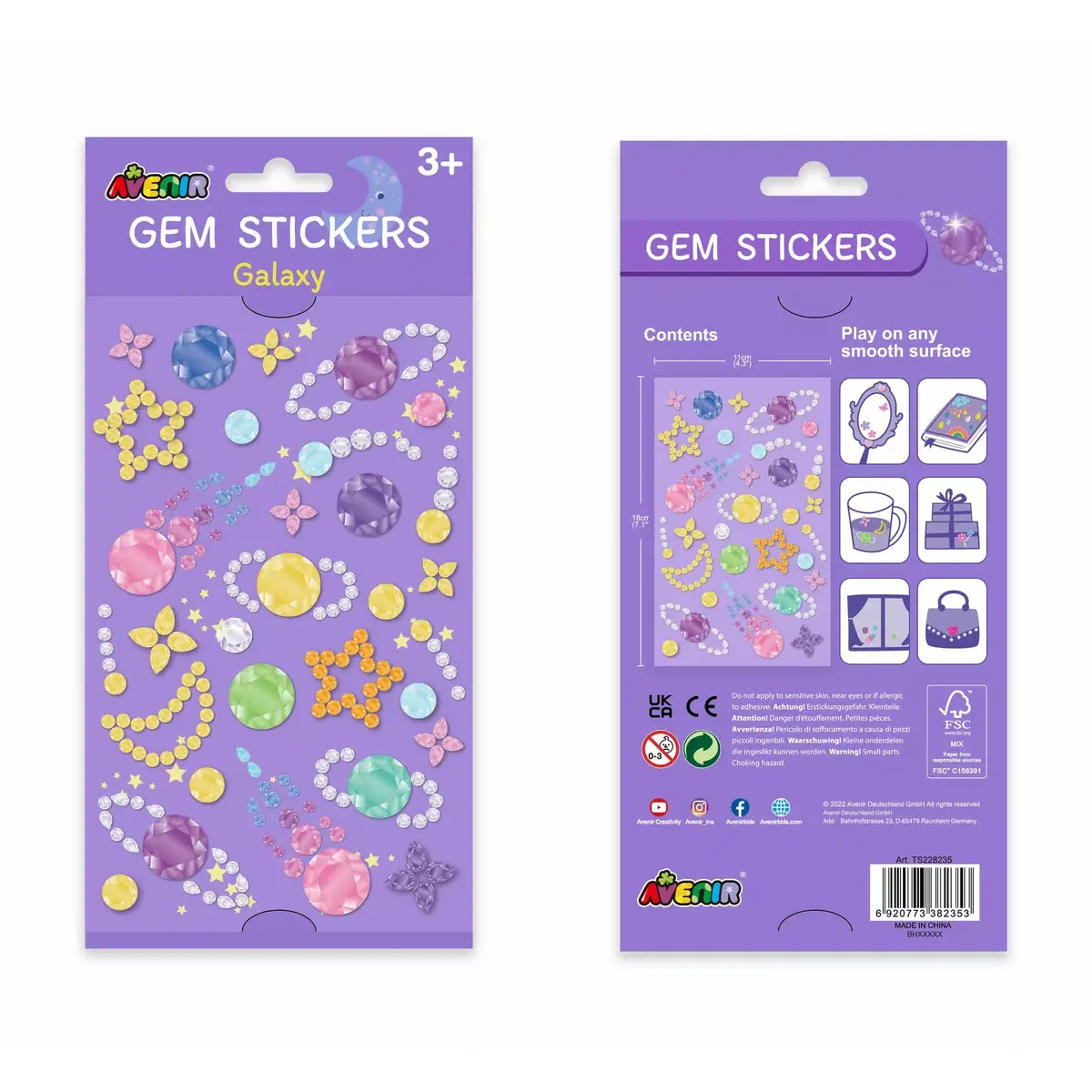 AVENIR Gem Stickers Galaxy — decorative gem stickers Photo 2
