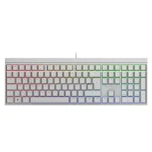 Wired mechanical gaming keyboard Cherry MX 2.0S — Full-size (100%), QWERTZ German layout, RGB backlight, USB, White