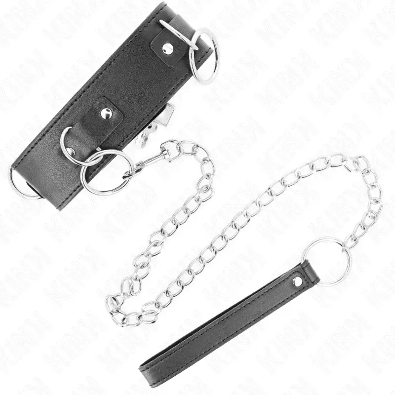 Ожерелье с поводком KINK COLLAR & GAG 3 кольца 36–43 см Photo 4