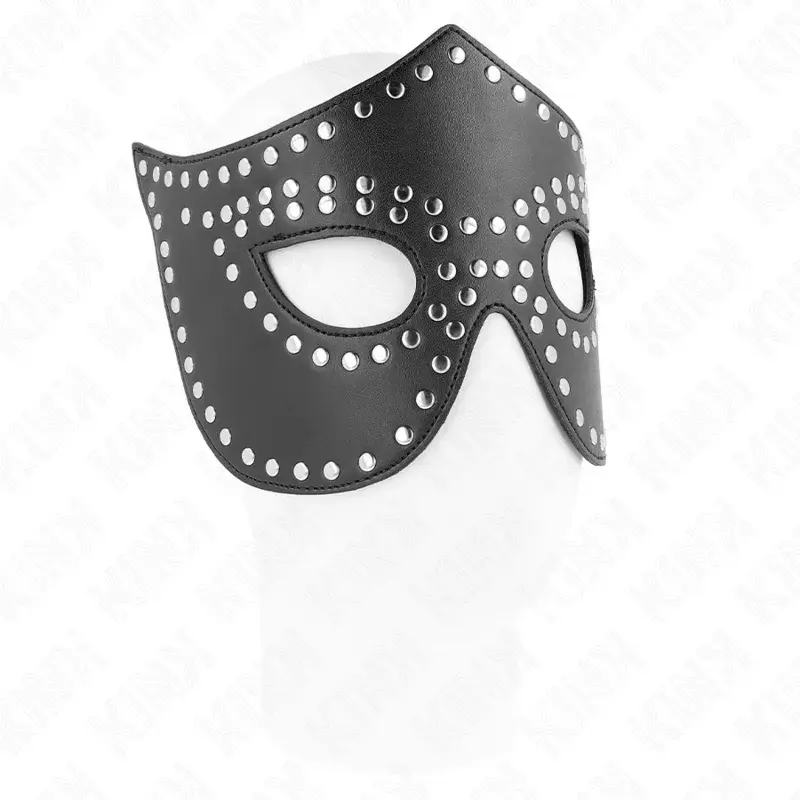 KINK LEATHERETTE маска с заклёпками Модель 2 30x12 см Photo 2