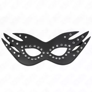 Маска из кожзама KINK MASKED ALLURE Model 3 — 26 x 9,5 см, заклёпки