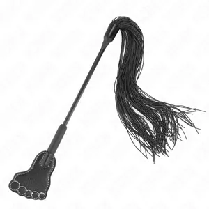 Паддл (форма стопы) KINK IMPACT & TOUCH D-240678 — длина 31 см с хлыстом-кисточкой