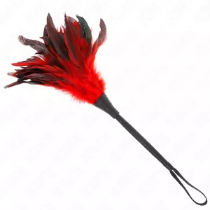 Пёрышко-щётка KINK IMPACT & TOUCH Tickle Feathers KINK RED MAIDS роговидное 36 см
