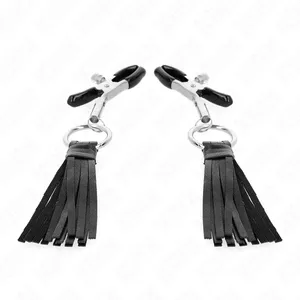 Nipple clamps KINK NIPPLE GRIP D-240945 leatherette with 6 cm tassels
