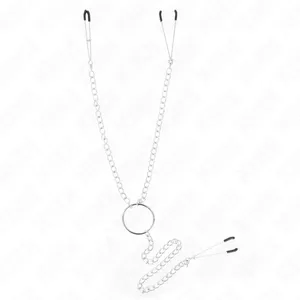 Зажимы для сосков и клитора KINK NIPPLE GRIP Тройные зажимы для сосков и клитора с цепочкой