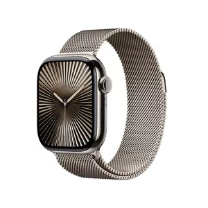 Смарт-часы Apple Watch Series 10 GPS + Cellular 42mm Корпус из натурального титана с натуральным миланским ремешком