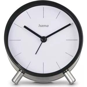 Analogās pulksteņi Hama Flores melni nerūsējošā tērauda balti apaļi 120mm