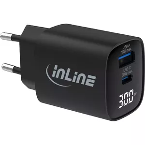 InLine USB PD блок питания GaN зарядное устройство 30W 2-портовое USB-C USB-A