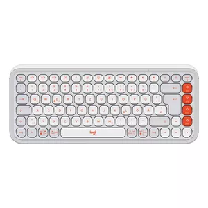 Portable Speaker Logitech POP Icon Keys QWERTZ German Orange, White