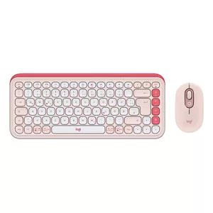 Pele Logitech POP Icon Combo Bluetooth QWERTZ Vācu Rozā Balta