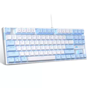 Механическая клавиатура MageGee MK-STAR Blue-White с синим подсветкой и Red переключателями