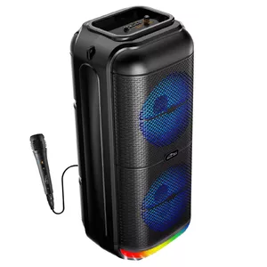 Portable speaker MEDIA-TECH MT3183 Power Audio TWS — Bluetooth 5.3, 50 W RMS, 13 h battery, FM, MicroSD, USB, AUX, microphone, black