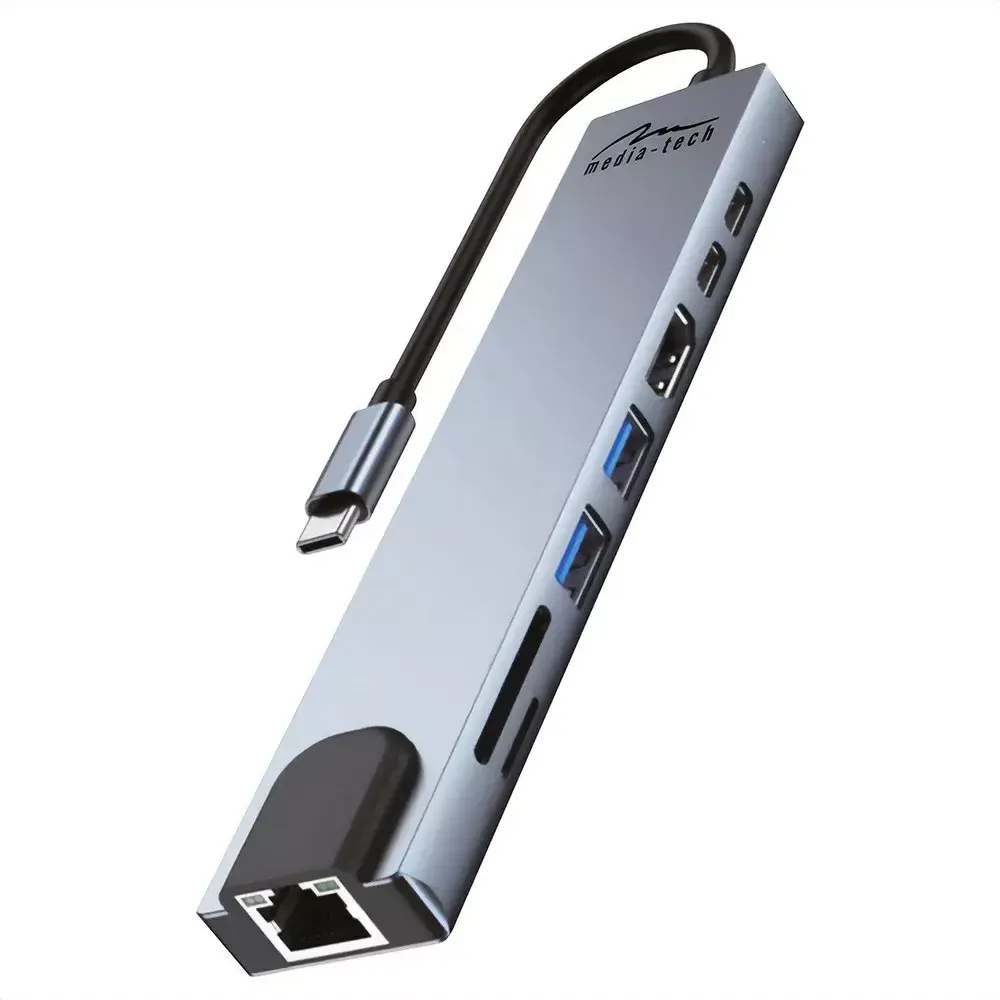 MEDIA-TECH MT5046 док‑станция 8‑в‑1 USB‑C Photo 2