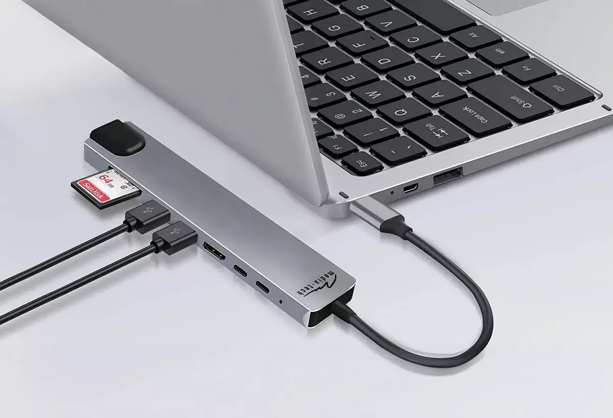 MEDIA-TECH MT5046 док‑станция 8‑в‑1 USB‑C Photo 3