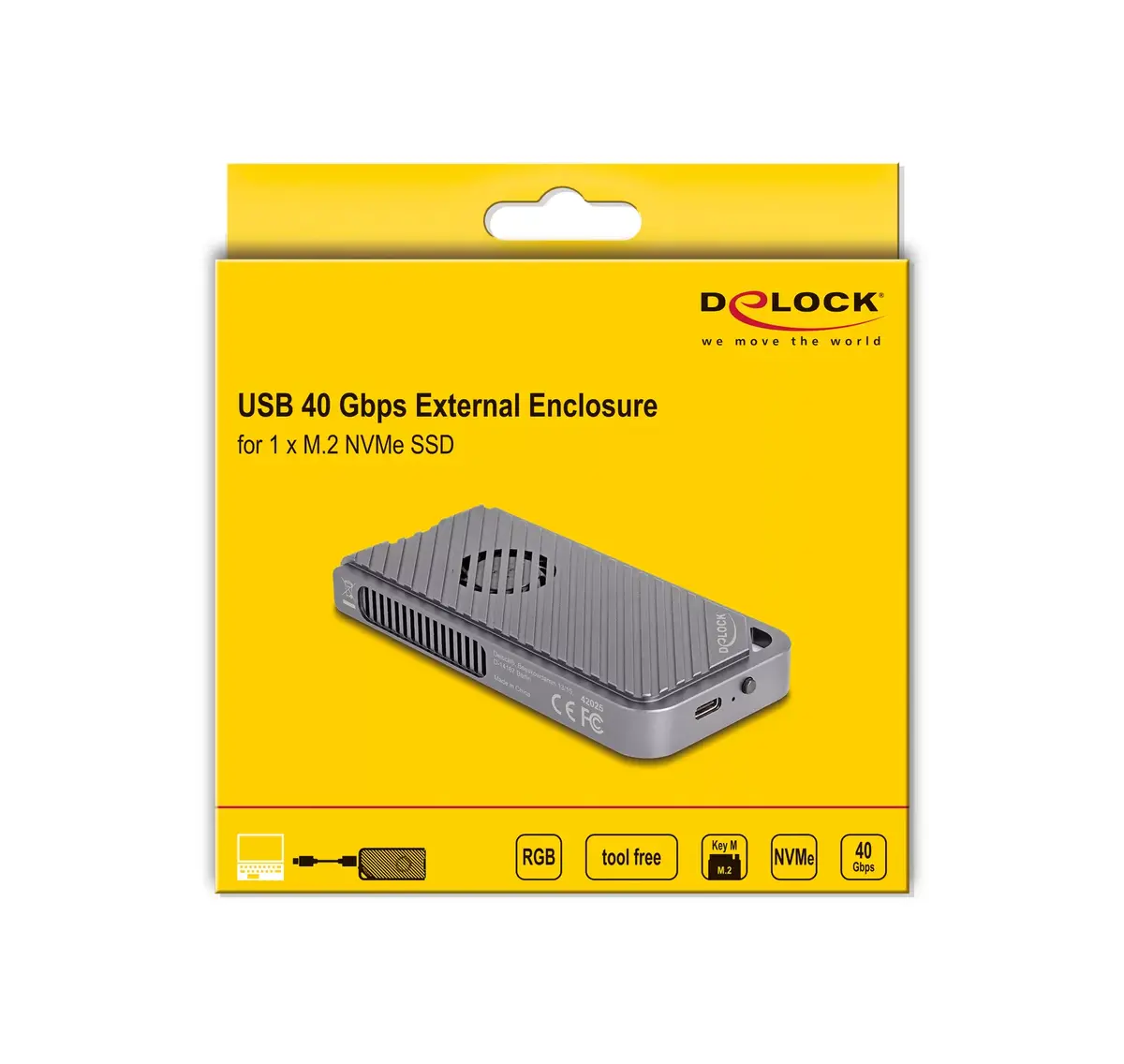 DELOCK 42025 SSD enclosure for M.2 (PCIe, USB4) Photo 5